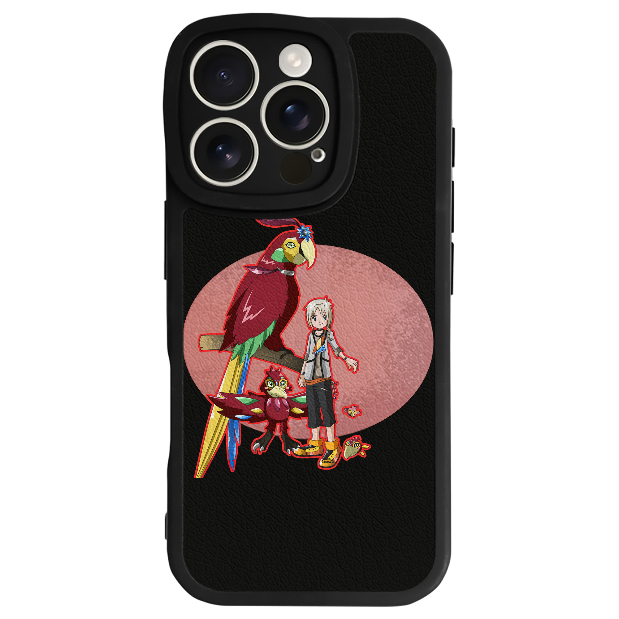 （画像用） Digimon デジタルモンスター/デジモン 【iPhone 16シリーズ対応】シリコンスマホケース（レザー調） 材質：シリコン